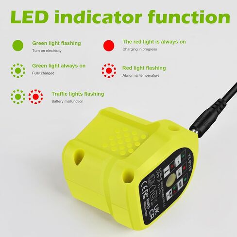 P103 18v Replacement Battery P117 12V-18V Battery Charger for Ryobi Battery and Charger Combo Compatible with P100 P102 P104 P105 P107 P108 P109 P190 Charger for Ryobi Lithium-Ion/NiCad/NiMh in Saudi Arabia