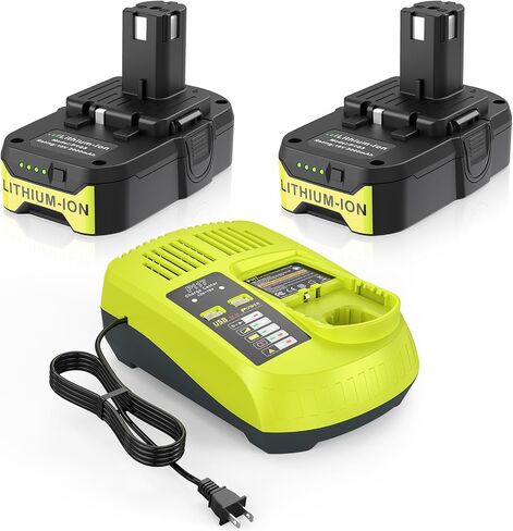 P103 18v Replacement Battery P117 12V-18V Battery Charger for Ryobi Battery and Charger Combo Compatible with P100 P102 P104 P105 P107 P108 P109 P190 Charger for Ryobi Lithium-Ion/NiCad/NiMh in Saudi Arabia
