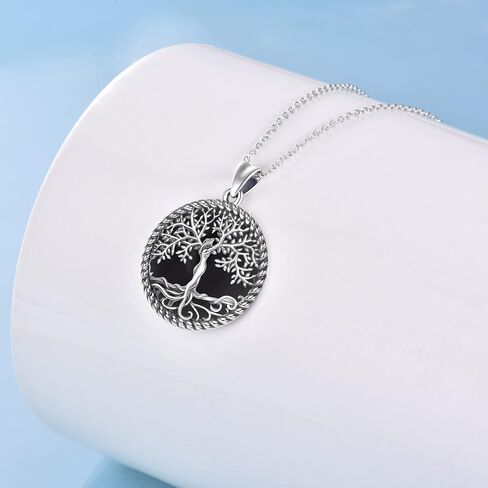 ONEFINITY Malachite Tree of Life Necklace Sterling Silver Malachite Tree of Life Pendant Jewelry for Women Girls Gifts in Kuwait