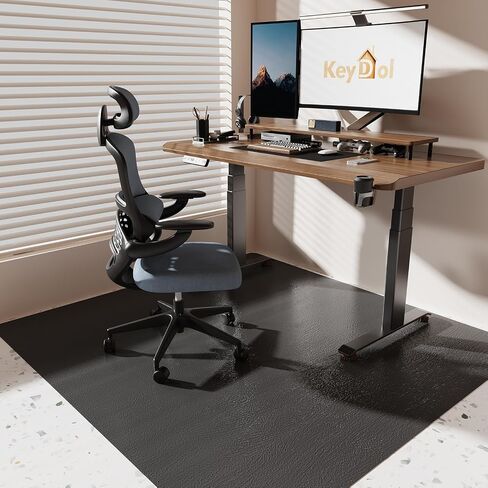 [Thickened to 2.0mm]40"x 50" Office Chair Floor Mat for Hardwood, Vinyl Computer Floor Mat, Anti-Slip Desk Floor Mat for Hardwood, Easy to Clean Office Chair Floor Protector, Durable Rolling Chair Mat in Kuwait