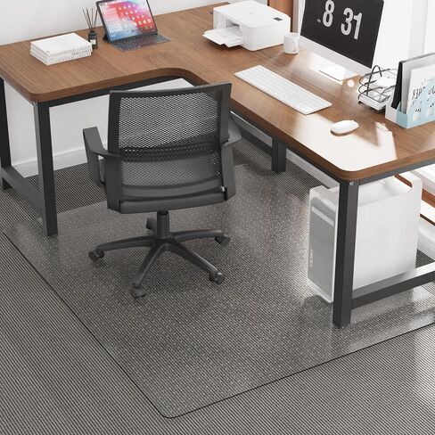 [Thickened to 2.0mm]40"x 50" Office Chair Floor Mat for Hardwood, Vinyl Computer Floor Mat, Anti-Slip Desk Floor Mat for Hardwood, Easy to Clean Office Chair Floor Protector, Durable Rolling Chair Mat in Kuwait