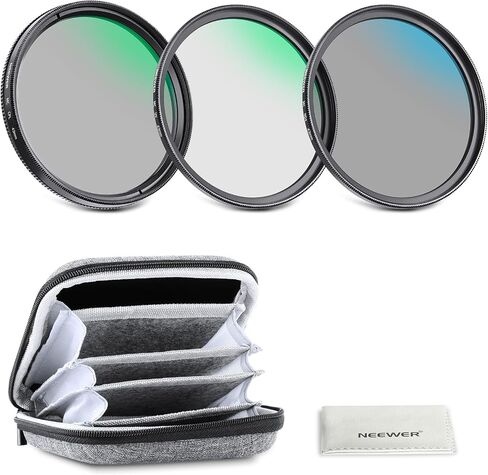 NEEWER 67mm UV/CPL/ND4 Lens Kit with Hard Shell Storage Case, Multicoated Optical Glass & Aluminum Alloy Frame, UV + Circular Polarizer + Neutral Density Filter Set for 67mmFilter Camera Lens in Saudi Arabia