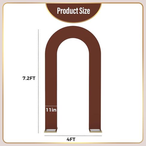 LEBENGURU Upgraded 7.2FT Open Arch Backdrop Cover, Light Pink Spandex Fitted Round Top Wedding Arches, Double-Sided U-Shaped Arch Chiara Stand Covers for Birthday Party Baby Shower Balloon Décor in Saudi Arabia