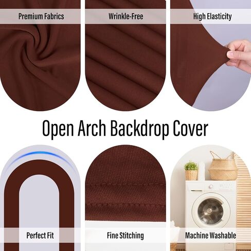 LEBENGURU Upgraded 7.2FT Open Arch Backdrop Cover, Light Pink Spandex Fitted Round Top Wedding Arches, Double-Sided U-Shaped Arch Chiara Stand Covers for Birthday Party Baby Shower Balloon Décor in Saudi Arabia