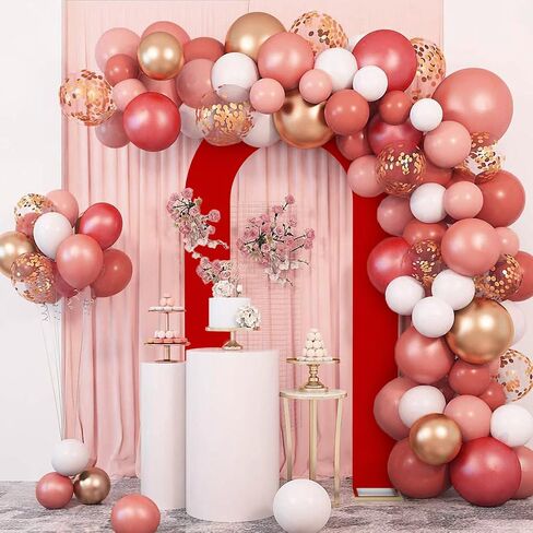LEBENGURU Upgraded 7.2FT Open Arch Backdrop Cover, Light Pink Spandex Fitted Round Top Wedding Arches, Double-Sided U-Shaped Arch Chiara Stand Covers for Birthday Party Baby Shower Balloon Décor in Saudi Arabia