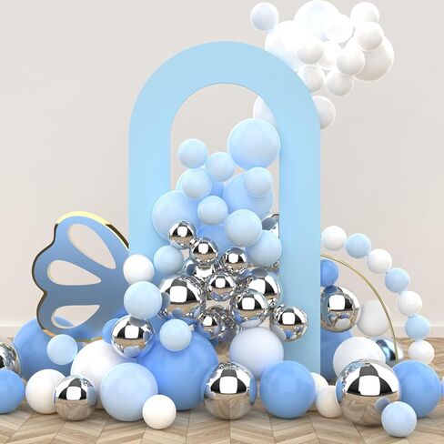 Lebenguru ترقية 7.2 قدم غطاء خلفية مفتوح ، دنة زدفية فاتح مزودة بأعلى أقواس الزفاف ، أغطية قوس القوس chiara على شكل حرف U لحفل عيد ميلاد دش الطفل ديكور in Kuwait