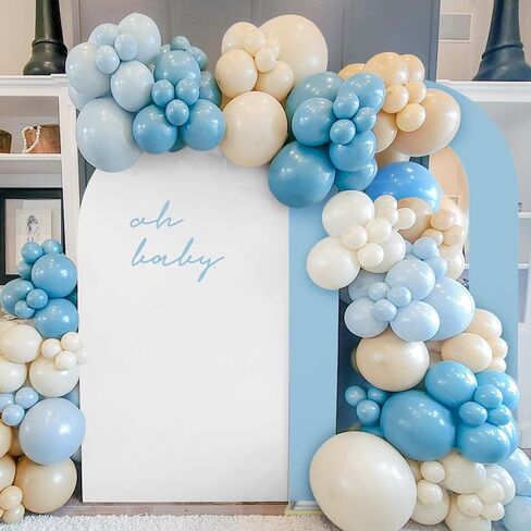 Lebenguru ترقية 7.2 قدم غطاء خلفية مفتوح ، دنة زدفية فاتح مزودة بأعلى أقواس الزفاف ، أغطية قوس القوس chiara على شكل حرف U لحفل عيد ميلاد دش الطفل ديكور in Kuwait