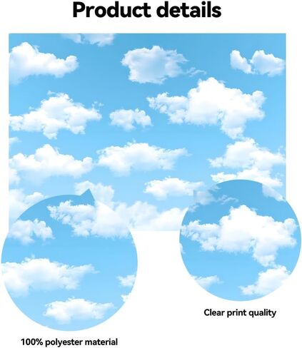 Yongqian 7x5ft Blue Sky White Cloud Photography Backdrop World Travel Aviator Children Birthday Party Decor Wedding Newborn Baby Shower Photo Studio Props in Saudi Arabia