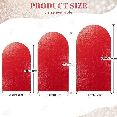 7.2FT Silver Arch Cover-Sequin Spandex Fitted Wedding Arch Cover Round Top Chiara Background Covers for Birthday Party Baby Shower Photo Arch Stand Decoration in Saudi Arabia