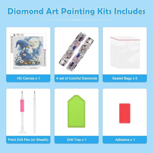 MOGTAA Horse Diamond Art Kits for Adults, Moon Flowers Diamond Painting Kits for Beginners, DIY 5D Diamond Dots Kits Landscape Gem Painting for Home Wall Art Decor 12x16 inch in Kuwait