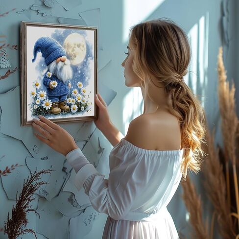 MOGTAA Horse Diamond Art Kits for Adults, Moon Flowers Diamond Painting Kits for Beginners, DIY 5D Diamond Dots Kits Landscape Gem Painting for Home Wall Art Decor 12x16 inch in Kuwait