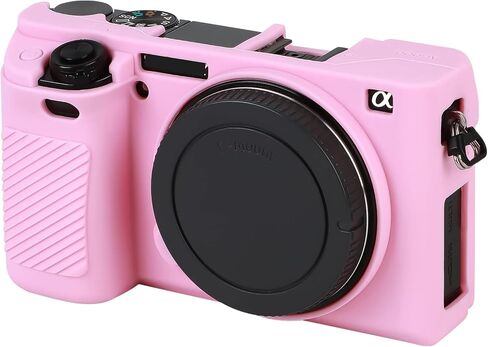 Camera Case for Sony Alpha A6100 A6300 A6400, Soft Silicone Protective Cover Housing Rubber Body Skin for Sony Alpha A6100 A6300 A6400 ILCE-6100 ILCE-6300 ILCE-6400 Digital SLR Camera Bag Pink in Saudi Arabia
