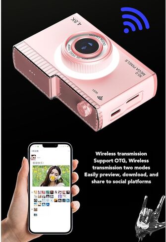 الكاميرا الرقمية المدمجة الرجعية 48M 1080P 8X مع تصفية تشغيل MP3 إطارات IPS شاشة IPS لعشاق التصوير (Silver) in Saudi Arabia