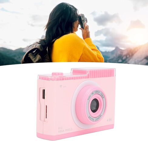 الكاميرا الرقمية المدمجة الرجعية 48M 1080P 8X مع تصفية تشغيل MP3 إطارات IPS شاشة IPS لعشاق التصوير (Silver) in Saudi Arabia