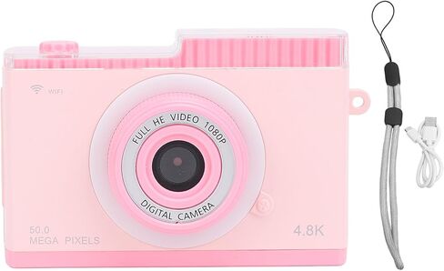 الكاميرا الرقمية المدمجة الرجعية 48M 1080P 8X مع تصفية تشغيل MP3 إطارات IPS شاشة IPS لعشاق التصوير (Silver) in Saudi Arabia