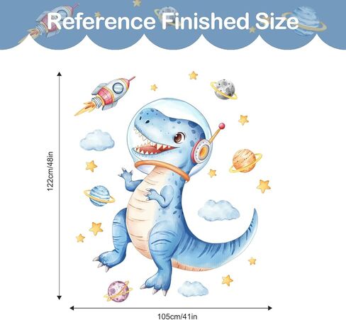 Tanlaby Large Dinosaur Wall Decals Blue Dino Palm Tree Wall Stickers Peel and Stick Jungle Art Decor for Baby Nursery Boys Girls Kids Toddler Bedroom Playroom Classroom in Saudi Arabia