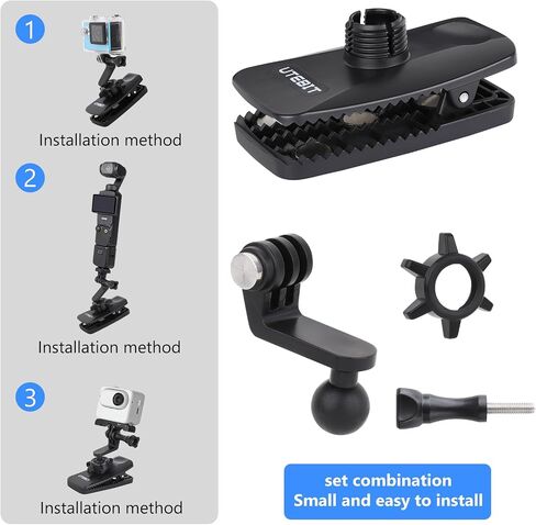 UTEBIT 2 Packs Desktop Mount for DJI Osmo Pocket 3 with Long Screw Adapter Bottom 1/4" Screw Hole in Saudi Arabia