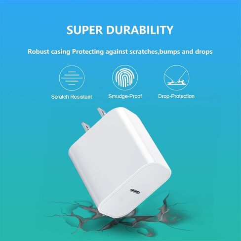 USB-C Charger Block Compatible with Apple Watch Block, iWatch Series Ultra/9/8/7/6/SE/SE2/5/4/3,gvmkwejk 20w Type-C PD Fast Charging USBC Power Adapter,3-Pack White in Kuwait