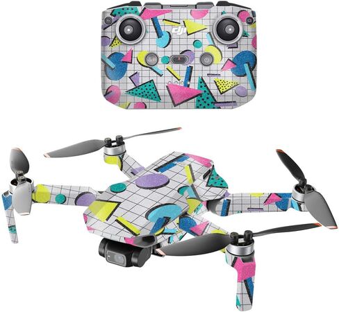 Mighty Skins Glossy Glitter Compatible with DJI Mini 2 Portable Drone - Acid Trippy Protective, Durable High-Gloss Glitter Finish Easy to Apply and Change Styles Made in The USA in Saudi Arabia