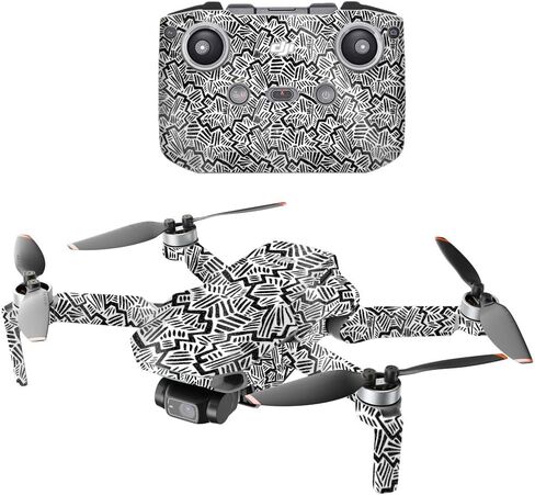 جلود قوية لامعة لامعة متوافقة مع DJI Mini 2 بدون طيار محمول - حمض الحمض الحمضي ، وميدان اللمعان عالية اللمعان سهلة التطبيق وتغيير أنماط مصنوعة في الولايات المتحدة in Saudi Arabia
