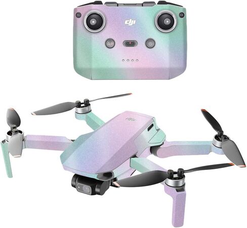 Mighty Skins Glossy Glitter Compatible with DJI Mini 2 Portable Drone - Acid Trippy Protective, Durable High-Gloss Glitter Finish Easy to Apply and Change Styles Made in The USA in Saudi Arabia