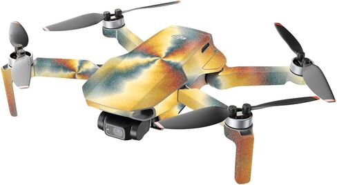 Mighty Skins Glossy Glitter Compatible with DJI Mini 2 Portable Drone - Acid Trippy Protective, Durable High-Gloss Glitter Finish Easy to Apply and Change Styles Made in The USA in Saudi Arabia