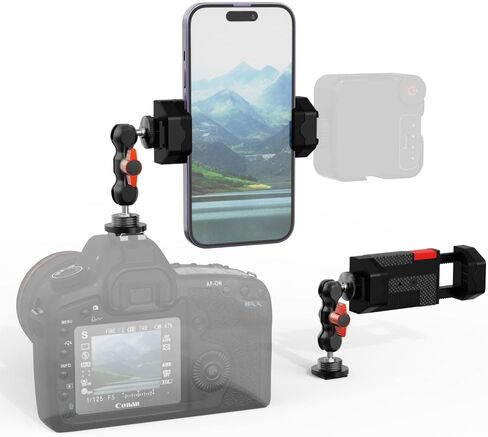 كاميرا SOH Hot Shoe Holder Mount ، محول ترايبود ترايبود مرن مع حذاء بارد لضوء LED للميكروفون لجهاز iPhone 16/15/14/13 in Kuwait