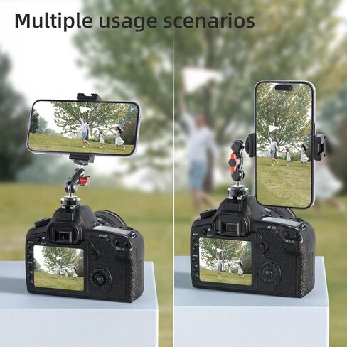كاميرا SOH Hot Shoe Holder Mount ، محول ترايبود ترايبود مرن مع حذاء بارد لضوء LED للميكروفون لجهاز iPhone 16/15/14/13 in Kuwait