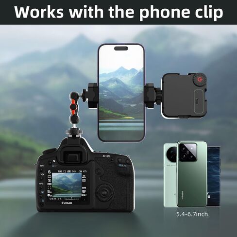 كاميرا SOH Hot Shoe Holder Mount ، محول ترايبود ترايبود مرن مع حذاء بارد لضوء LED للميكروفون لجهاز iPhone 16/15/14/13 in Kuwait