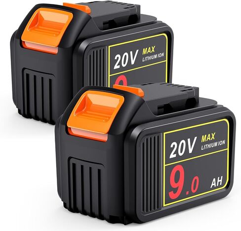 20V 9.0Ah High Capacity Battery Replace for Dewalt 20V Battery, 20V 9000mAh Battery Compatible with Dewalt DCB201 DCB200 DCB208, for Dewalt 20V DCF DCD DCG Series Cordless Power Tools in Saudi Arabia