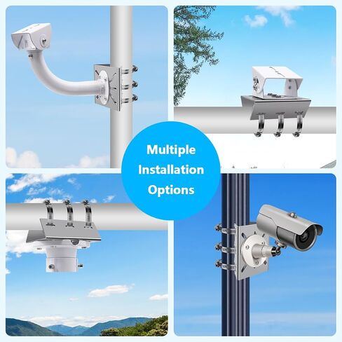 OOSSXX Universal Security Camera Mount Wall Mounting Brackets,Vertical Adapter for CCTV Camera Wall Mount,Pole Clamp Bracket,Solar Panel Pole Mount Outdoor Video Surveillance Equipment in Saudi Arabia