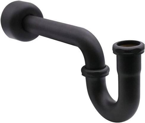 Westbrass D400G-RAW 1-1/2" 17 ga. Tubular Ground Joint P-Trap with Bell Flange, Unfinished in Saudi Arabia
