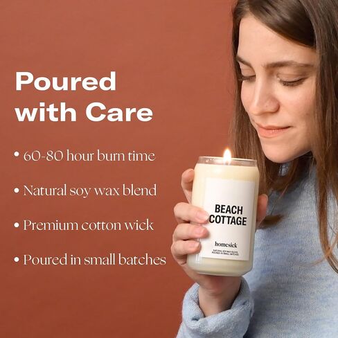 Homesick Scented Candles for Home (Barbie Dreamhouse) - 13.75 oz Long-Lasting Soy Wax Blend Jar Candle Gifts for Women for All Occasions, 60-80 Hours Burn Time - Notes of Lemon, Rose & Sandalwood in Saudi Arabia