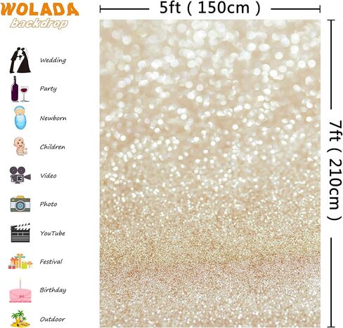 Wolada Pink Backdrop Glitter Photo Backdrop Bokeh Photography Backdrop Silver Shimmer Wall Backdrop 5x7ft 12617 in Kuwait