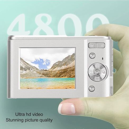 48MP Digital Camera, 1080P Video, 16x Digital Zoom with 2.4 inch IPS Display, Auto Focus, Long Battery Life, Compact and Portable for Travel, Graduation, Weddings (Star Black) in Saudi Arabia