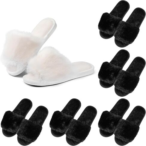 Toulite 6 أزواج الزفاف وصيفرات الشرفات النساء النعال المفتوحة في اصبع القدمين من النعال الفخمة غامضة ، US9-10 in Kuwait