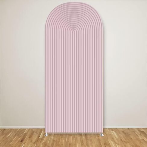 Khaki Ripples Pattern Arch Backdrop Cover for Birthday Party Wedding Baby Shower Decorations Light Tan Chiara Backdrops Arched Wall Covers Stands Display Props GP-451 4ft * 7ft in Saudi Arabia