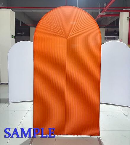 Khaki Ripples Pattern Arch Backdrop Cover for Birthday Party Wedding Baby Shower Decorations Light Tan Chiara Backdrops Arched Wall Covers Stands Display Props GP-451 4ft * 7ft in Saudi Arabia