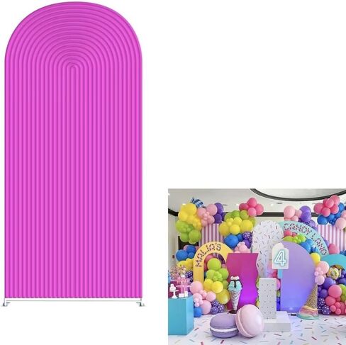 Khaki Ripples Pattern Arch Backdrop Cover for Birthday Party Wedding Baby Shower Decorations Light Tan Chiara Backdrops Arched Wall Covers Stands Display Props GP-451 4ft * 7ft in Saudi Arabia