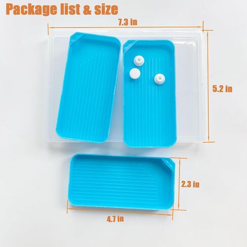 Diamond Painting Trays with Lids, 3 Pack Diamond Painting Trays with Storage Containers, 2-in-1 Diamond Art Storage and Diamond Art Trays, Diamond Painting Tools for Adults (Colorful) in Kuwait