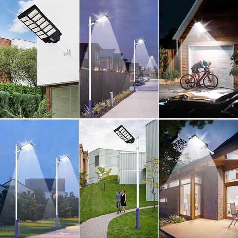 INSDEA 5000W LED Solar Street Light Motion Sensor, 500000LM Dusk to Dawn Solar Lights for Outside, IP65 Waterproof Solar Flood Lights Outdoor, Solar Security Lights for Garden Yard Parking Lot in Saudi Arabia