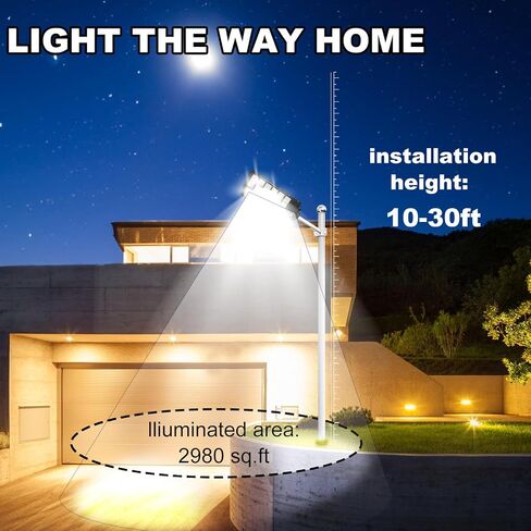 INSDEA 5000W LED Solar Street Light Motion Sensor, 500000LM Dusk to Dawn Solar Lights for Outside, IP65 Waterproof Solar Flood Lights Outdoor, Solar Security Lights for Garden Yard Parking Lot in Saudi Arabia