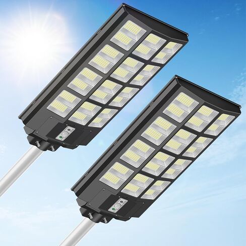 INSDEA 5000W LED Solar Street Light Motion Sensor, 500000LM Dusk to Dawn Solar Lights for Outside, IP65 Waterproof Solar Flood Lights Outdoor, Solar Security Lights for Garden Yard Parking Lot in Saudi Arabia