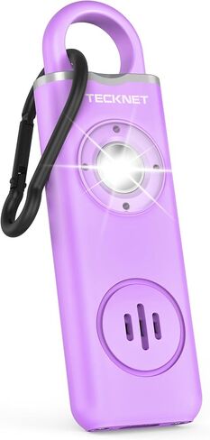 TECKNET Rechargeable Personal Safety Alarm for Women, 130dB Self Defense Keychain Alarm with SOS Strobe Light, Low Battery Notice, Personal Alarm Loud Siren Safety Keychain for Girls Kids Elderly in Saudi Arabia