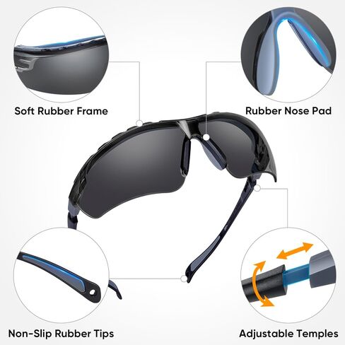 TICONN Safety Glasses for Men and Women, Adjustable Arms, ANSI Z87.1 Anti-Fog, Scratch Proof Eye Goggles, UV Protection in Saudi Arabia