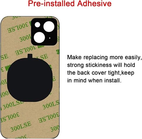 OEM Rear Back Glass Replacement (Red) Compatible with iPhone 13 6.1 inches All Carriers with Pre-Installed Adhesive and Repairing Tool Kits in Saudi Arabia