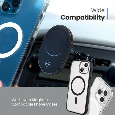 Magsafe Magnetic Phone Car Mount - حامل الهاتف الخليوي المغناطيسي للسيارة - مثالي لجهاز Magsafe المتوافق (iPhone والهاتف الذكي) - ملحقات الهدايا للسيارة - للحصول على حامل الكأس in Kuwait