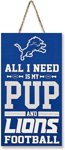 NFL Cincinnati Bengals Property Sign All I Need is My PUP and Football Yard Sign. Sporty Fence Sign. NFL Football Fan Yard Decor Waterproof Wooden Wall Sign Indoor & Outdoor with Team Logo! in Saudi Arabia