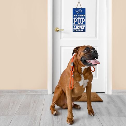 NFL Cincinnati Bengals Property Sign All I Need is My PUP and Football Yard Sign. Sporty Fence Sign. NFL Football Fan Yard Decor Waterproof Wooden Wall Sign Indoor & Outdoor with Team Logo! in Saudi Arabia