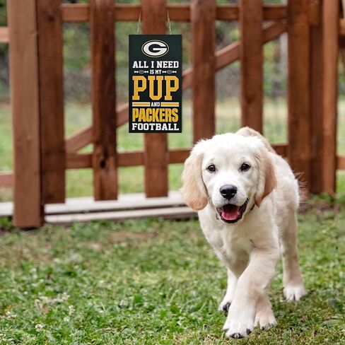 NFL Cincinnati Bengals Property Sign All I Need is My PUP and Football Yard Sign. Sporty Fence Sign. NFL Football Fan Yard Decor Waterproof Wooden Wall Sign Indoor & Outdoor with Team Logo! in Saudi Arabia